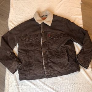 Levi's Red Tag Brown Corduroy Sherpa Lined Jacket